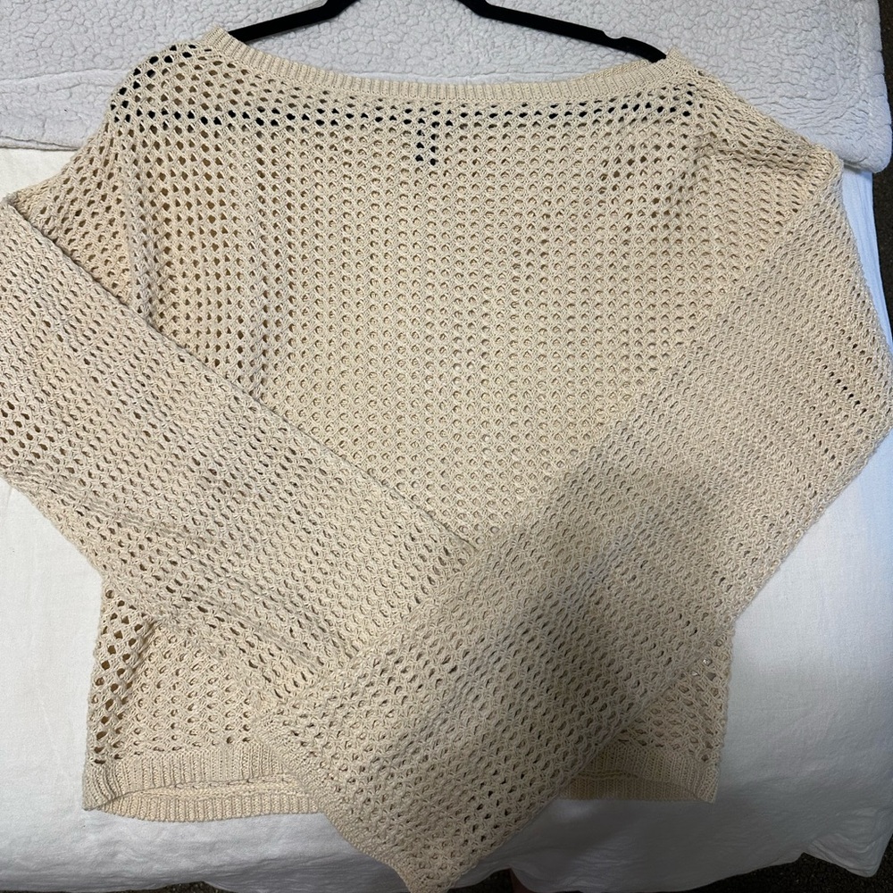 Windsor Cream Open-Knit Sweater